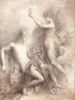 古斯塔夫 莫羅 Hesiod and the Muse 古斯塔夫 莫羅 Hesiod and the Muse